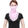 thumbnail image 2 of Ludlz Women Sun Protection Face Cover Chiffon Breathable Neck Gaiter Scarf Outdoors Neck Scarf UV Protection Bandanas, 2 of 6
