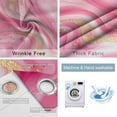 thumbnail image 4 of Marble Pink Blackout Curtains for Bedroom/Living Room, Thermal Insulated Kitchen Curtains, Modern Abstract Artwork Luxury Golden Grommet Darkening Window Treatment Drapes 27.5"x39"x2, 4 of 8