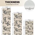 thumbnail image 4 of Beige Butterfly Plant Pattern Kitchen Rugs Sets Of 3,Kitchen Runner Rugs Non Skid Washable,Decorative Kitchen Floor Mats for Kitchen,Sink,Laundry,17"x30"+ 17"x47" + 17"x59", 4 of 6