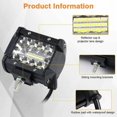 thumbnail image 2 of 2PCS 60W Foco LED Luz de Trabajo, Foco de Inundación Combo Luz Antiniebla Lámpara de Conducción, Faro LED Conductor de Luz de Largo Alcance para Vehículo Todoterreno Cabina de Barco, 2 of 5