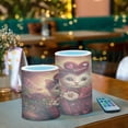 thumbnail image 6 of Wobogo Pink Basket Cat Combo Flameless Flickering Candle Light with Remote Control and Timer for Romantic Atmosphere, 6 of 7