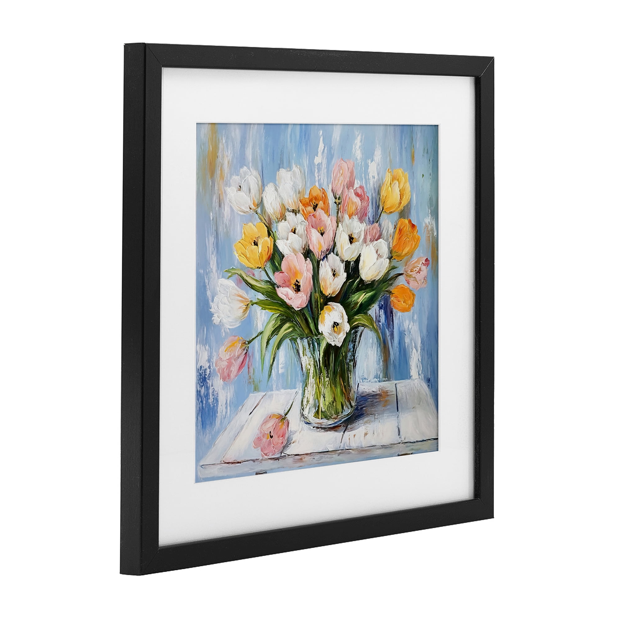 Stupell Industries Her Cottage Garden Tulips Black Framed Print Under Glass, design by Tina LeCour