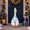 thumbnail image 5 of Aurorax Snowman Porch Goose Outfit 19 inch,Goose Clothes for Cement Goose Porch Goose 23"/17",Blue Christmas Winter Porch Goose Accessories for Yard Outdoor Garden, 5 of 6