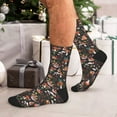 thumbnail image 7 of Xecao Mushroom Snail Print Crew Socks for Men and Women, Men's Soft Moisture-wicking Sock, 7 of 7