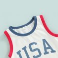 thumbnail image 6 of Douhoow Infant Boy Independence Day Outfits Sleeveless T Shirts Solid Shorts Summer Set, 6 of 8