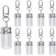 thumbnail image 5 of 1 caja de 10 minibotellas de vidrio con llavero, llaveros con mensaje en botella, frascos de viales vacíos de aleación a granel con cierres de hierro platino y llaveros de corcho., 5 of 6