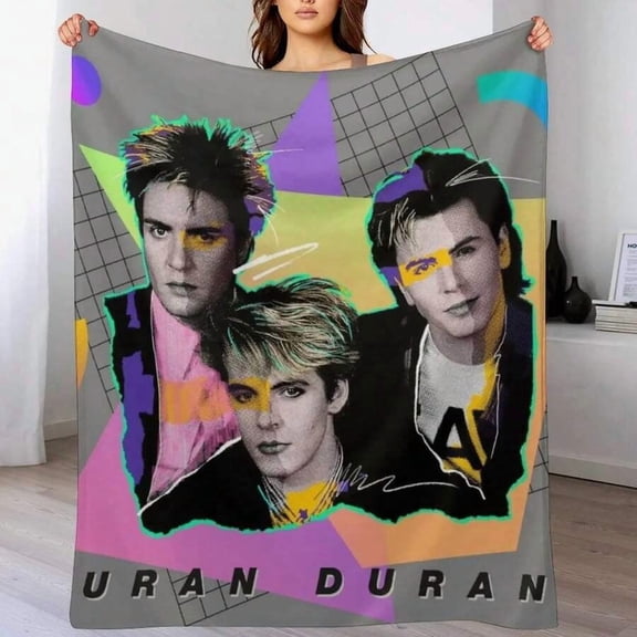 Black 80S STYLE COLORS Throw Blanket Large Sleeping Bag Sofa Quilt