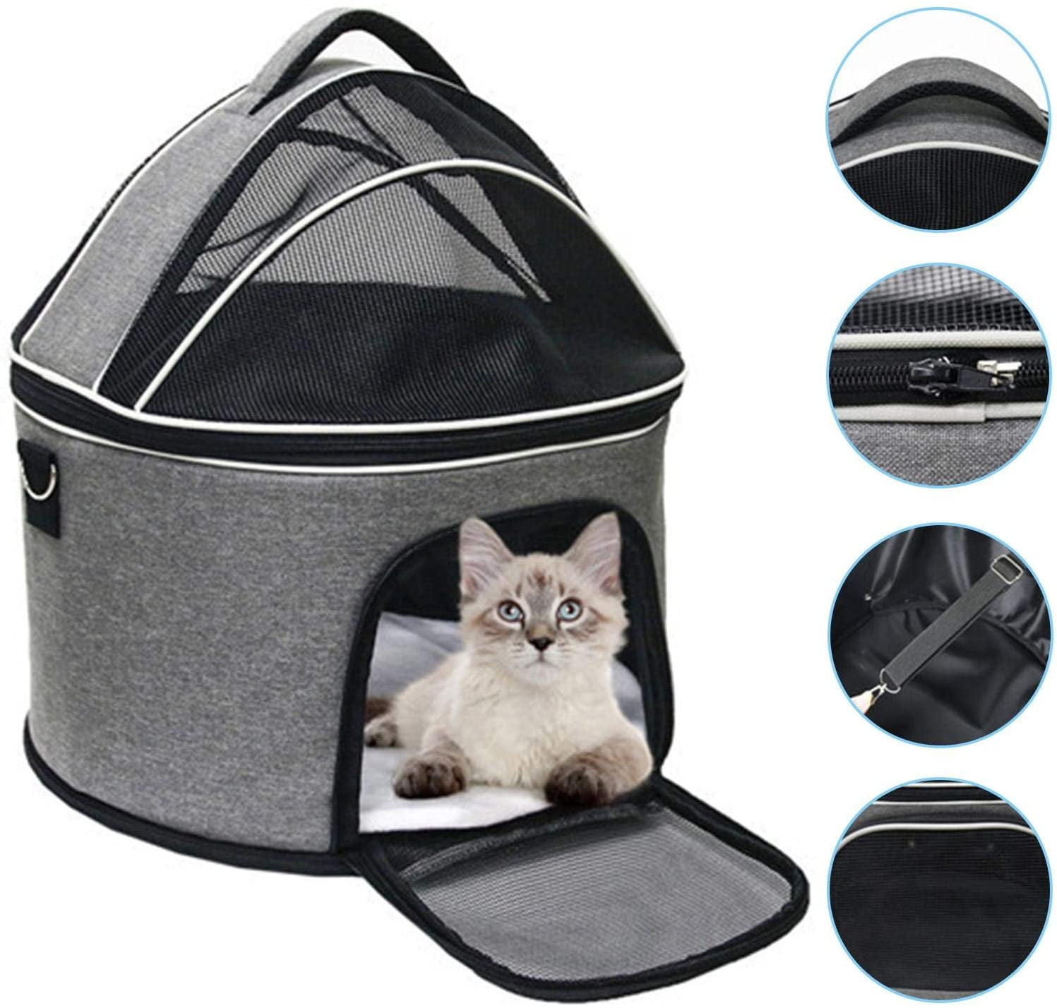 Pet Travel Carrier, Portable Cat Dog Small Animals Carrier Bag Top