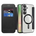 thumbnail image 2 of For Samsung Galaxy A56 5G Wallet Cell Cover, RFID Blocking, PU Leather,Compatible With MagSafe , With Flip Cover Multi-Card Slots Pocket, Ultra Thin Magneti Protective Cover,Black,For Galaxy A56 (5G), 2 of 8