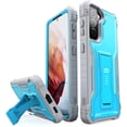 thumbnail image 1 of for Samsung Galaxy S21 5G Case, Dual Layer Shockproof Heavy Duty Case for Samsung S21 5G Phone Built-in Kickstand, Without Screen Protector (Blue, 6.2 inch), 1 of 6