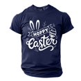 thumbnail image 4 of Camisa Casual de Cuello de la Tripulación de la Impresión de Pascua de Manga Corta de Verano Top Ligero de Poliéster para los Hombres, Camiseta de Manga Corta para el Uso Diario de Primavera Verano, 4 of 9
