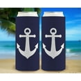 thumbnail image 6 of Beach Themed Party Favors Classic Navy Nautical Boating Anchor 24-Pack Ultra Slim Can Drink Thermocoolers, 6 of 8