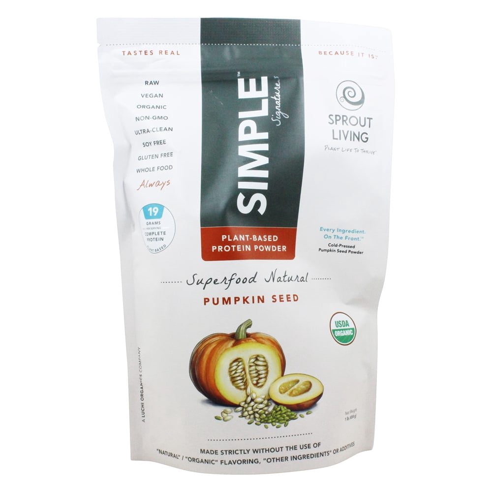 Sprout Living Pumpkin Seed Pure Plant Protein Powder 16 oz