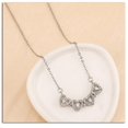 thumbnail image 1 of Micro Ensemble Zircon Ouvert et Fermé Pendentif Collier Porte-Bonheur Chaîne Argent, 1 of 4