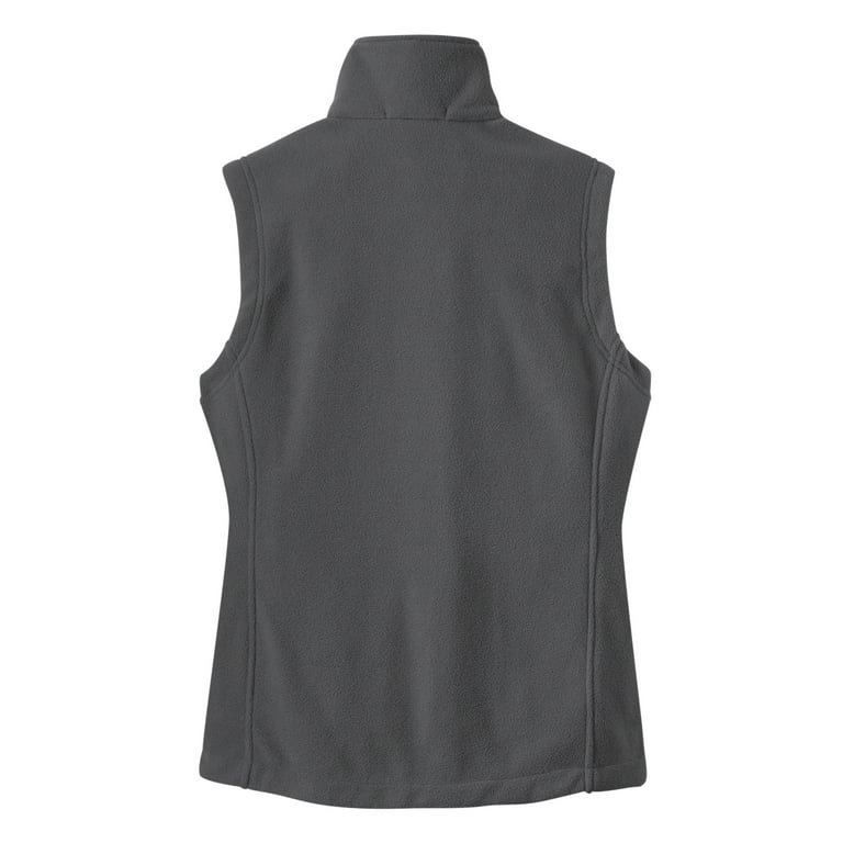 Womens Super Soft Value Polyester Fleece Vest Iron Grey 2X-Large