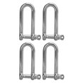 thumbnail image 1 of Tornillos de eslinga con perno en U de acero inoxidable para elevación con cable de acero, juego de 4, diámetro de 10 mm/0,4 in, grilletes en U de alta resistencia, 1 of 8