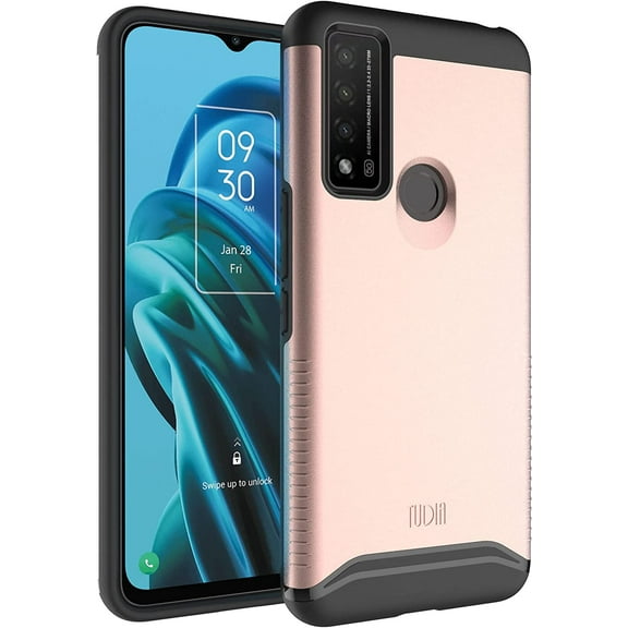 TUDIA Merge TCL 30 XE 5G Case Military Grade Slim Dual Layer Heavy Duty - Rose Gold