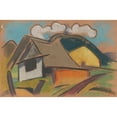 thumbnail image 2 of Zolo Palugyay 18x13 Gold Ornate Wood Frame and Double Matted Museum Art Print Titled - Cottages in the Mountains (1931), 2 of 4