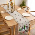 thumbnail image 3 of Christmas Table Runner 36 Inches Long Farmhouse Dress Scarves, Snowman Snowflake Xmas Tree Winter Vintage Dining Tablerunner for Coffee Table/Kitchen Island/Party Décor, Small 13" x 36", 3 of 8
