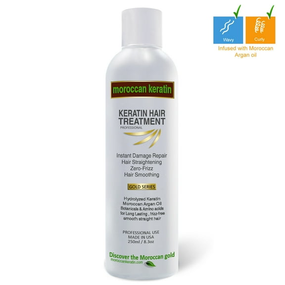 Moroccan Keratin 250ml Most Effective Brazilian Keratin Hair Treatment Professional Salon Results at home