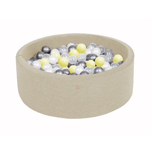 3 Sprouts - Piscina de Pelotas para bebés - Ideal para niños de 3 años en adelante - (Pelotas no Incluidas) - Terrazo Beige (Cuadro Vichy Beige 3 Sprouts - Piscina de Pelotas para bebés - Ideal para niños de 3 años en adelante - (Pelotas no Incluidas) - Terrazo Beige (Cuadro Vichy Beige