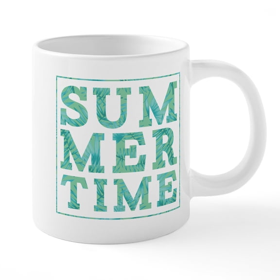 CafePress - Summertime Print - 20 Oz White Ceramic Mega Mug