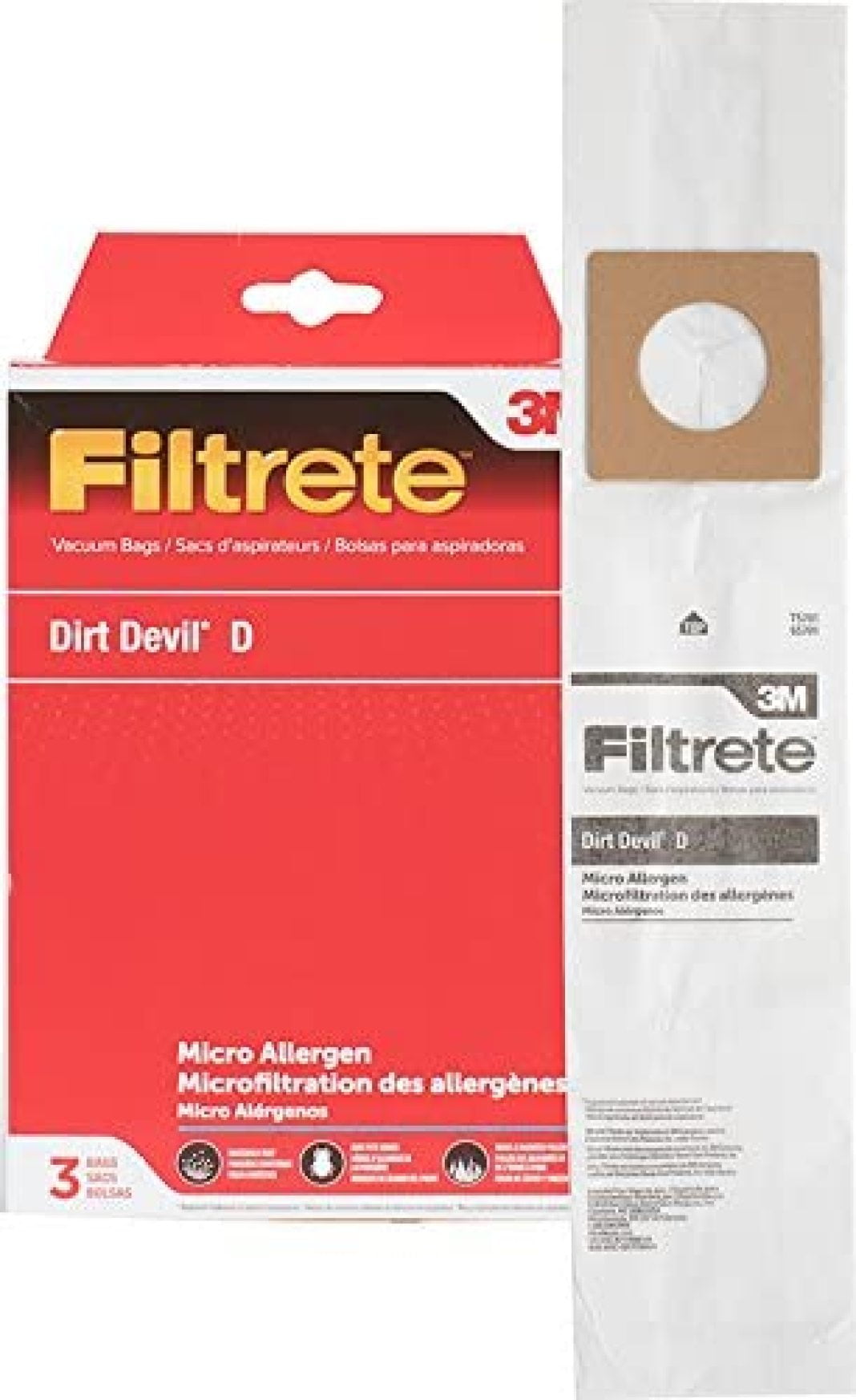 Codllyne Filtrete Dirt Devil Type D Vacuum Cleaner Bag