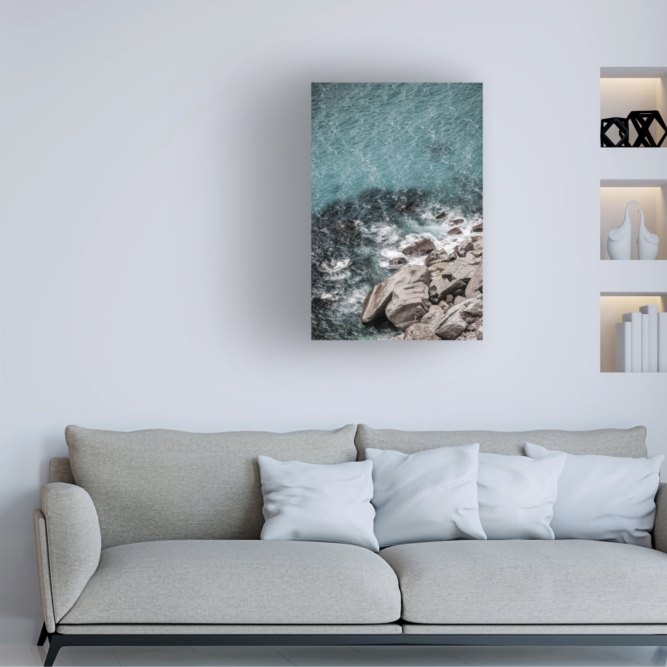 Trademark Fine Art Shot by Clint Aqua Shores Canvas Wall Art