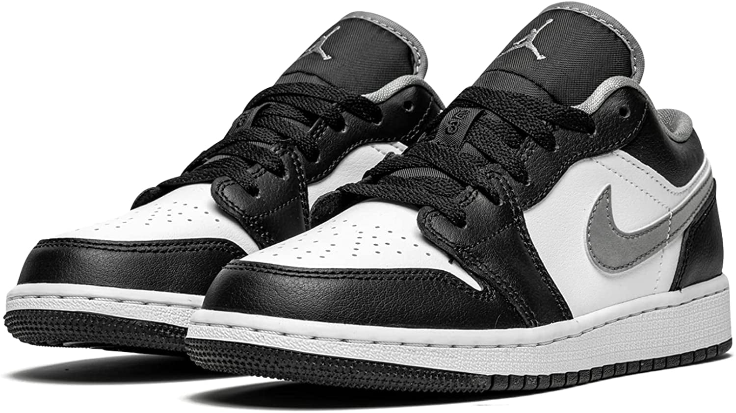 Men's Jordan 1 Low Black/Particle Grey-White (553558 040) - 8.5