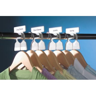 Garment Organizers-12 White Garment Organizer with 60 Sorting Labels