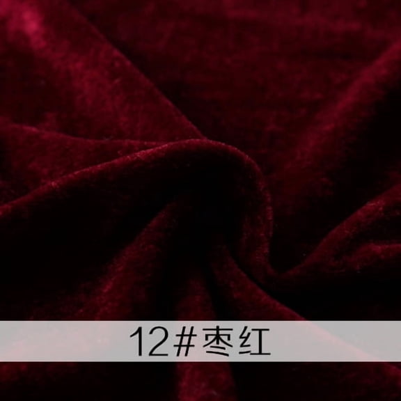 Xiao Hua maroon velvet fabric 39.37 × 62.99 inches, 1 piece, soft plush fabric for sewing, DIY clothing fabric, handmade decorative fabric&ideal choice for sewing clothing