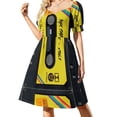 thumbnail image 2 of 2024 Cassette tape nostalgy retro cool. Dress Long dresses women's luxury party dress, 2 of 7