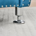 thumbnail image 4 of Velvet Storage Bench with Crystal Buttons and Pillow, 62.2-Inch Ottoman with Safety Hinge Design for Bedroom and Living Room, Blue, 4 of 7