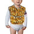 thumbnail image 6 of Susaid Bright Shiny Golden Print Bibs for Babies Toddlers Adjustable Waterproof Free Soft Durable Bibs for eating with Large Pocket Food Catcher, 6 of 8