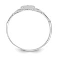 thumbnail image 2 of Finest Gold 14K White Gold Ladies Claddagh Ring, Size 6, 2 of 7