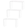 thumbnail image 1 of 3PCS Acrylic Display Shoe Risers Clear Retail Display Stand U Shaped Shelf Showcase Rack for Toy Bag Cosmetic (M), 1 of 5