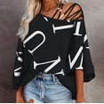 thumbnail image 1 of Pntutb Mujer Suelta Casual Manga Tres Cuartos Cuello Redondo Blusa Camiseta Túnica tops Pntutb Pntutb-5214, 1 of 6