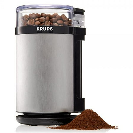 Electric Herb Grinder KRUPS GX4100 Electric Spice Herbs and Coffee Grinder with Stainless Steel Blades and Housing, 3-Ounce, Gray ()