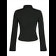 thumbnail image 5 of Camisa Corta A Rayas con Botones para Mujer, Blusa Ajustada de Larga, Camisa de Trabajo Negro XXL, 5 of 10