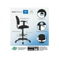 thumbnail image 2 of Boss Office Contoured Comfort Rolling Fabric Drafting Stool with Arms in Black, 2 of 8