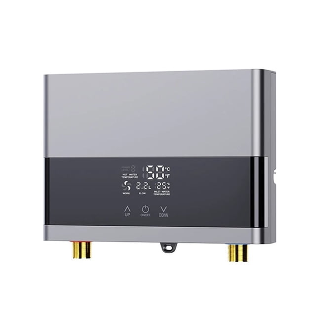 Instant Water Heater Bathroom Kitchen Wall Mounted Electric Water Heater With Remote Control LCD Temperature Display