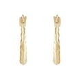 thumbnail image 3 of Brilliance Fine Jewelry 10K Yellow Gold Polished Round Swirl Hoop Earrings, 3 of 4