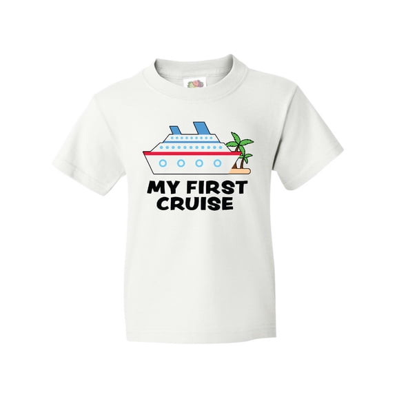 Inktastic My First Cruise with Cruise Ship and Palm Trees Youth T-Shirt