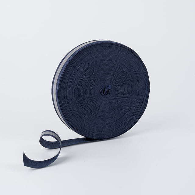 XmhyTop-A Cinta reflectante, cinta reflectante, cinta de poliéster de 109 yardas para manualidades, costura, decoración de seguridad, gris y azul.