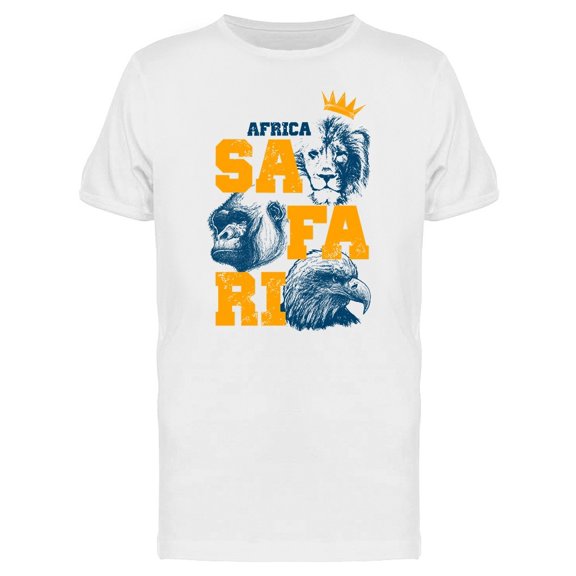 Africa Wild Lion Eagle Gorilla Tee Men's -Image by Shutterstock