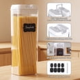 thumbnail image 5 of YEERSWAG® 5pcs Airtight Food Storage Containers,Assorted Size 0.5L/0.8L/1.2L/1.9L BPA-Free Pantry Canisters,Stackable Clear Cereal Flour Pasta Containers with Labels & Marker for Kitchen Organization, 5 of 9