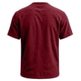 thumbnail image 6 of Sewkxo Men's Linen Shirts Short Sleeve Casual Shirts Button Down Shirt for Men Beach Summer Shirt,Wine 2XL, 6 of 8