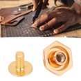 thumbnail image 4 of 20Pcs Hexagonal Cone Rivet, Anti Corrode Zinc Alloy Construction Easy to Install Rivet Screw Set for Leather Goods Bags Repair KitsGold 10mm, 4 of 7