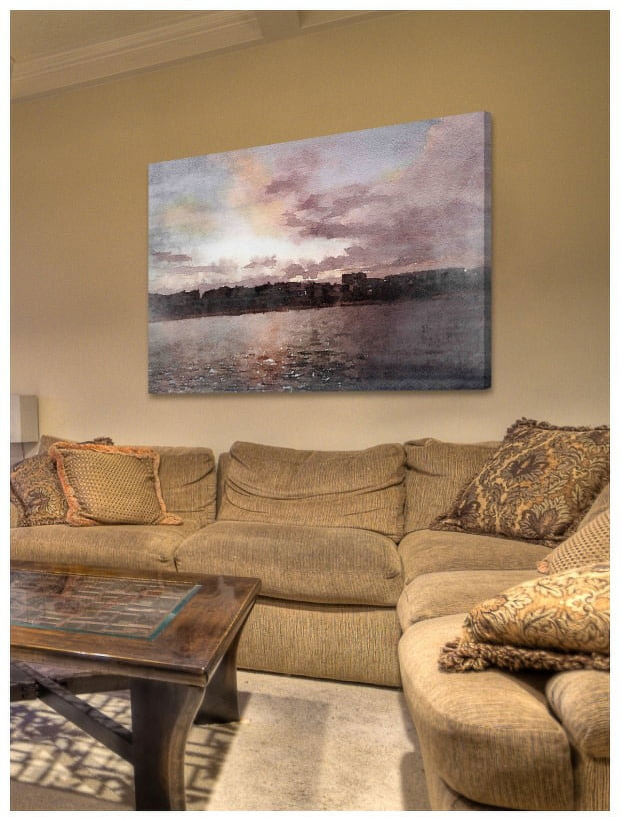 "Red Sky at Night 2" Painting Print on Wrapped Canvas