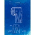 thumbnail image 2 of Borders, Cole 12x14 White Modern Wood Framed Museum Art Print Titled - PP53-Faded Blueprint Toilet Paper Patent, 2 of 4